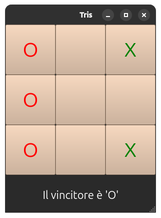 Esempio di gioco Tris